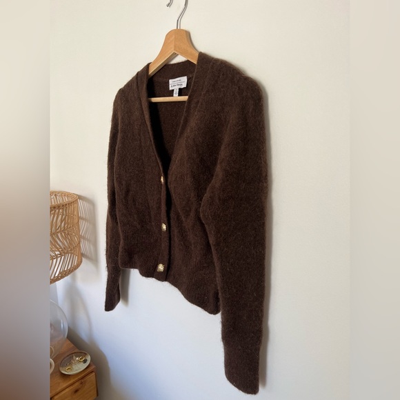 & Other Stories ~ Gold Button Cardigan ~ Dark Brown - Picture 2 of 4